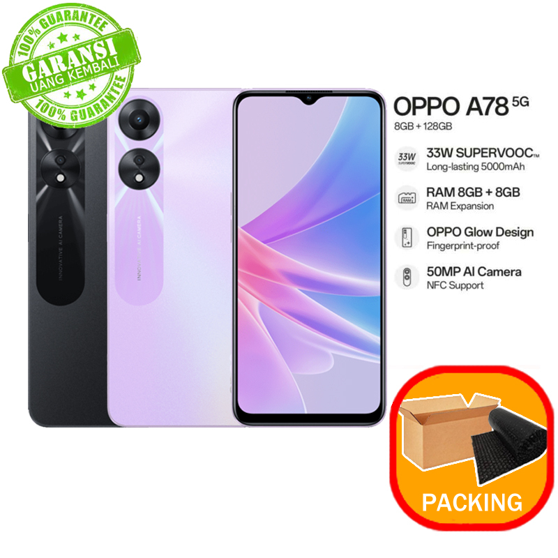 Jual SMARTPHONE OPPO A78 5G 8/128GB NFC GARANSI RESMI | Shopee Indonesia