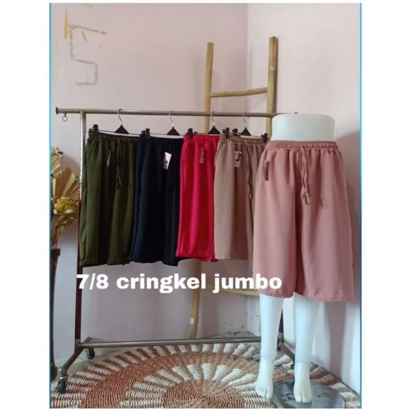 Jual Celana Kulot Pendek Crinkle Bahan Air Flow Premium Terbaru Terlaris Model Kekinian