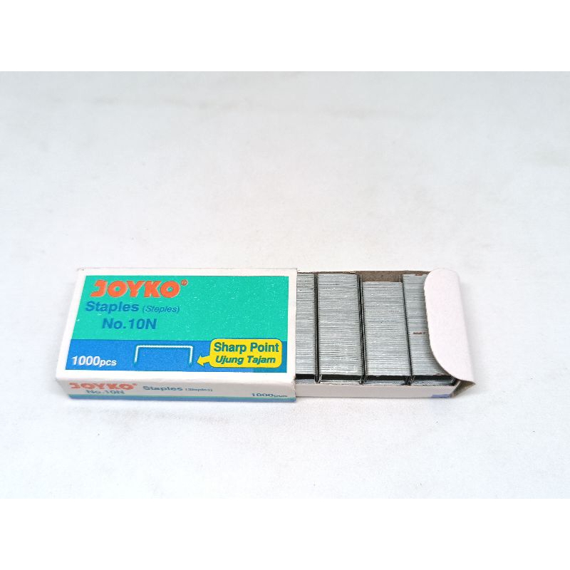 Jual ISI STAPLES BESI UKURAN KECIL NO 10 MEREK JOYKO KANGURU 10N 10-1M ...