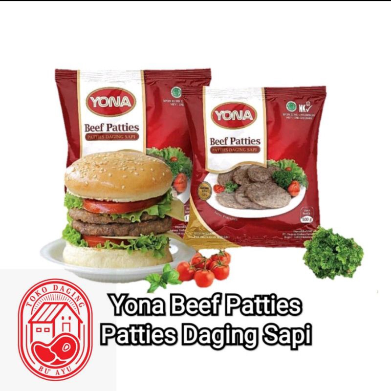 Jual Yona Beef Patties 500 gram ( Daging Sapi Burger) Shopee Indonesia