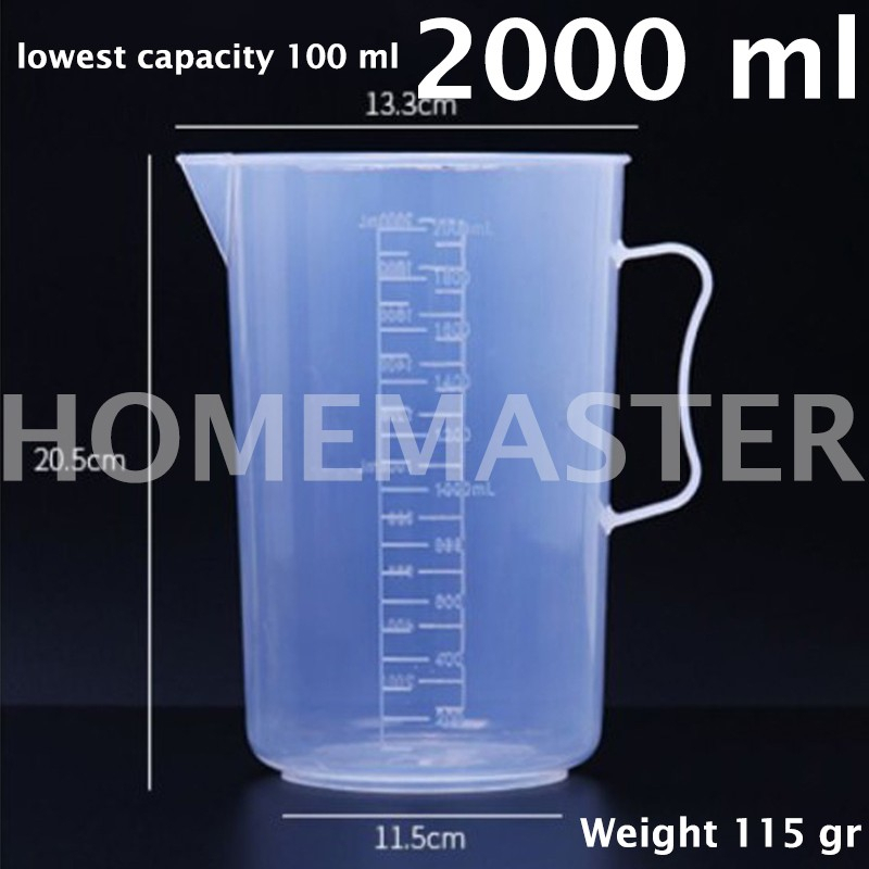 Jual Homemaster Pppolypropylene Plasticplastik Measuring Cupgelasbeaker Ukurtakar Pp 9503