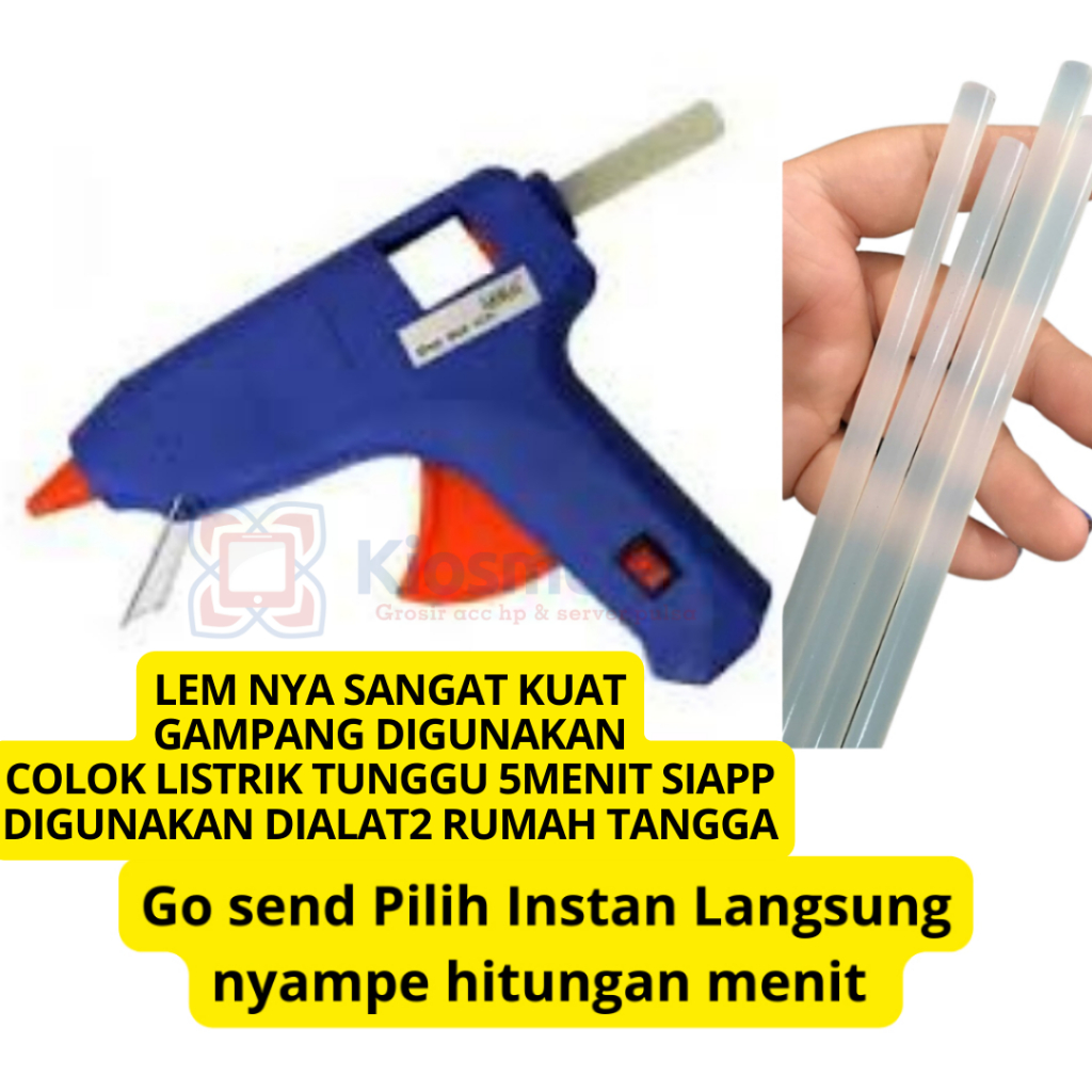 Jual Alat Lem Tembak KECIL 20 Watt ada saklar kualitas bagus glue gun