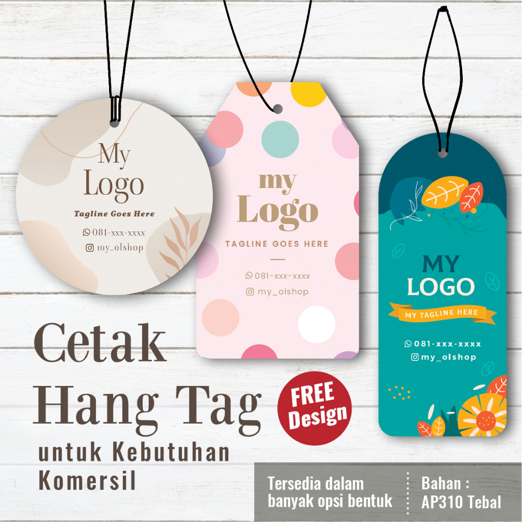 Jual Cetak Hang Tag Custom | Shopee Indonesia