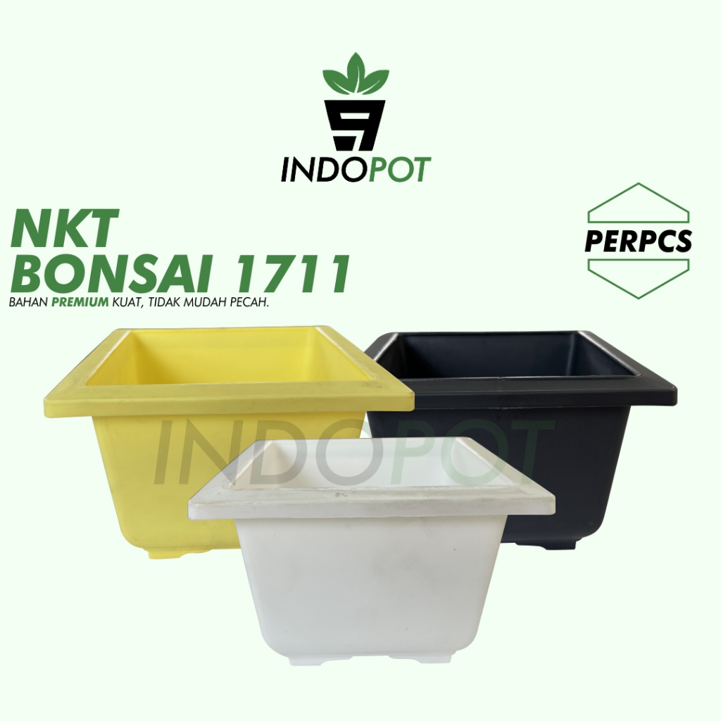 Jual NKT Bonsai 1711 Warna Hitam , Putih , Kuning Pot Bunga Tanaman ...