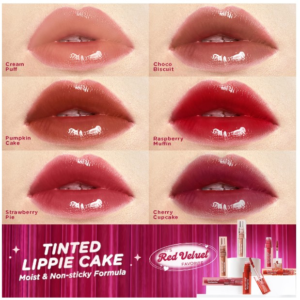 Jual [BPOM] Azarine Red Velvet Tinted Lippie Cake Lip Tint 2.9ml 100 ...