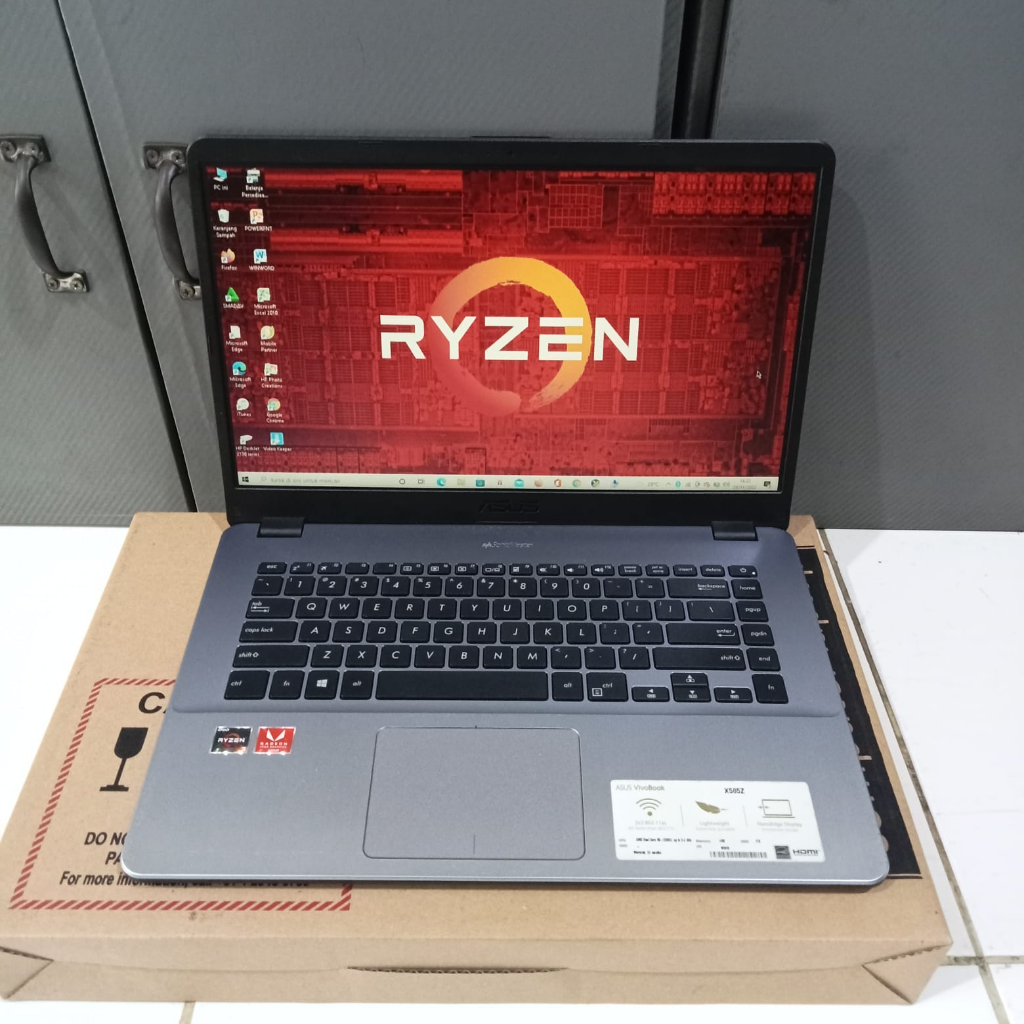 Laptop Asus Vivobook X505ZA Amd Ryzen 3 2200U VGA Amd Radeon Vega 3 Ram 4Gb Hdd 1Tb Full Aplikasi Siap Pakai