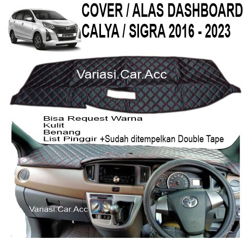 Cover Alas Dashboard CALYA / SIGRA 2016 - 2026 Bahan Kulit Sintetis Premium High Quality
