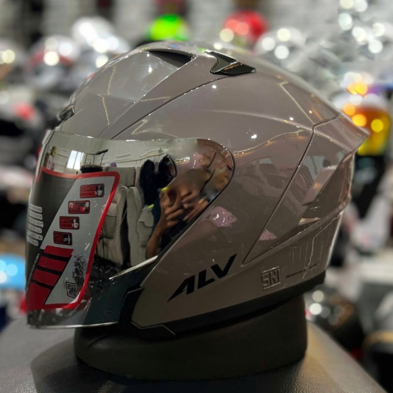 Jual Helm ALV Ultron Half Face Solid Single Visor SNI Premium Shopee