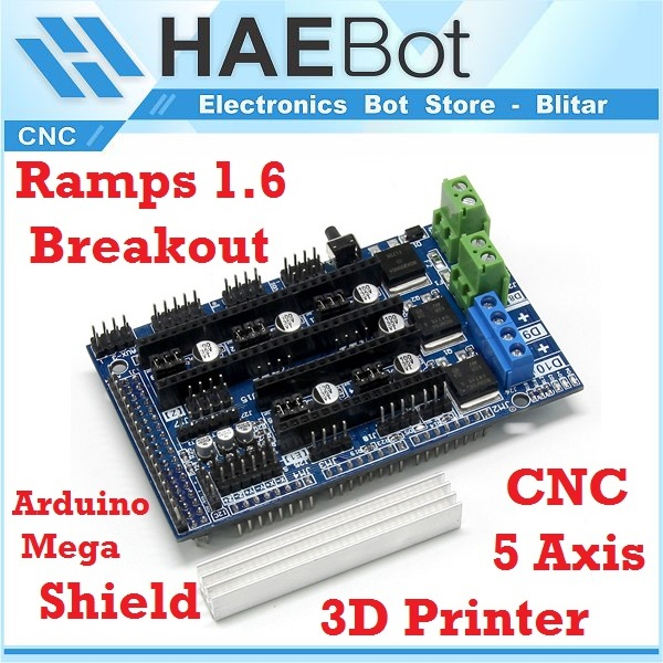 Jual [HAEBOT] Ramps 1.6 Shield Motor Driver CNC 3D Printer Controller ...