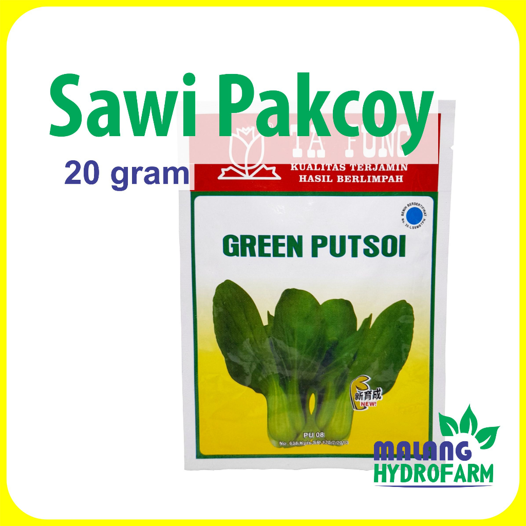 Jual Benih Sawi Pakcoy Hijau Green Putsoi F Gram Ta Fung Hybrid