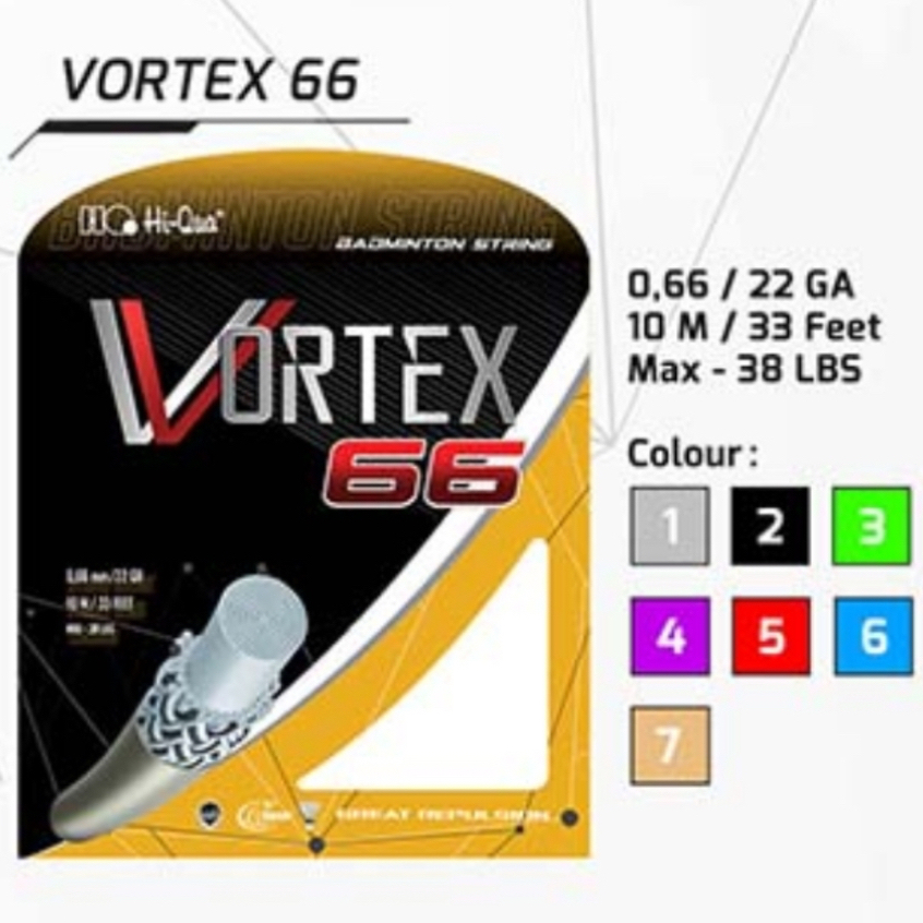 Jual Senar Badminton HIQUA VORTEX 66 38lbs 38 lbs Original | Shopee ...