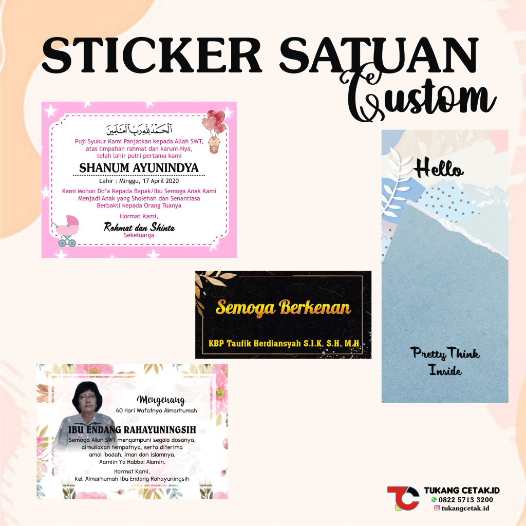 Jual Stiker Custom | Shopee Indonesia