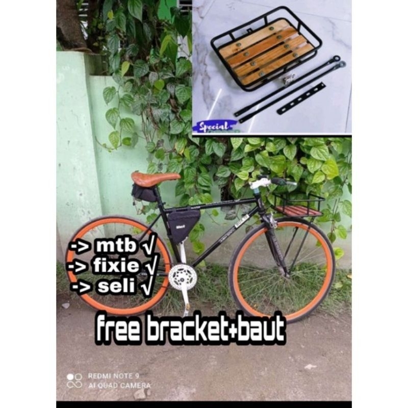 Jual FRONT RACK SEPEDA UNIVERSAL KERANJANG DEPAN SEPEDA UNIVERSAL ...