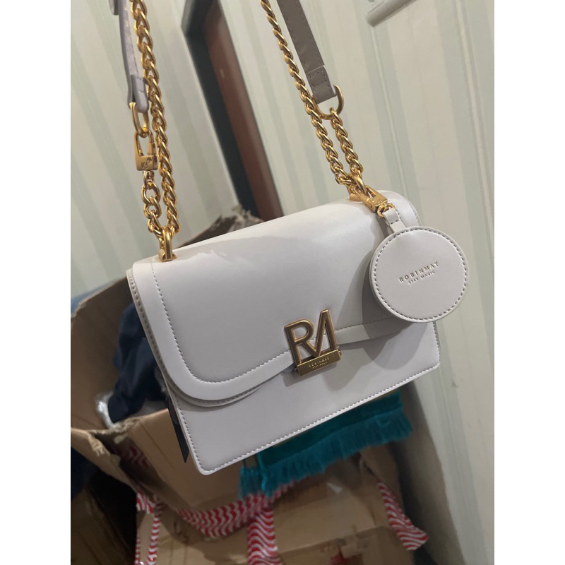 Jual BARU! AUTHENTIC SLING BAG ROBIN MAY BAHAN KULIT LENGKAP DB ORI DAN ...