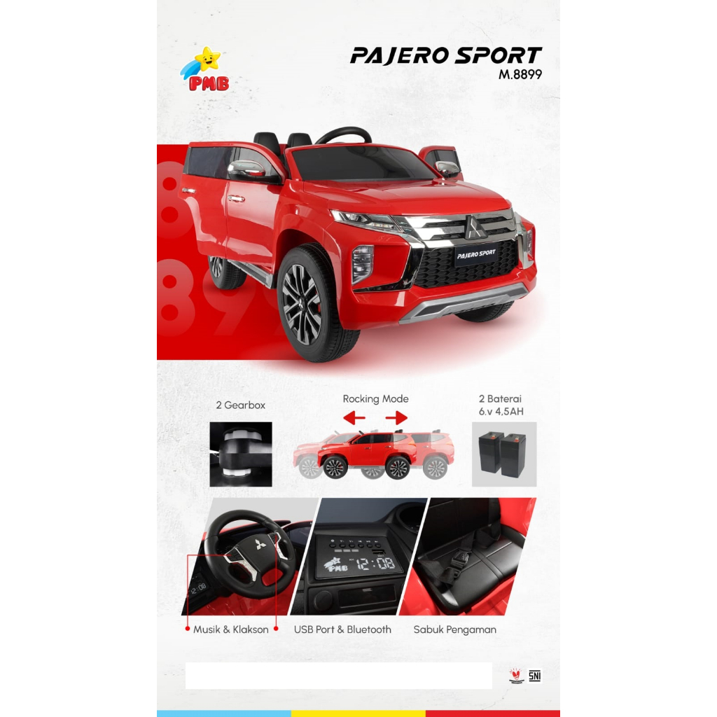 Jual MOBIL ACCU ANAK PMB MITSUBISHI PAJERO SPORT M 8899 | Shopee Indonesia