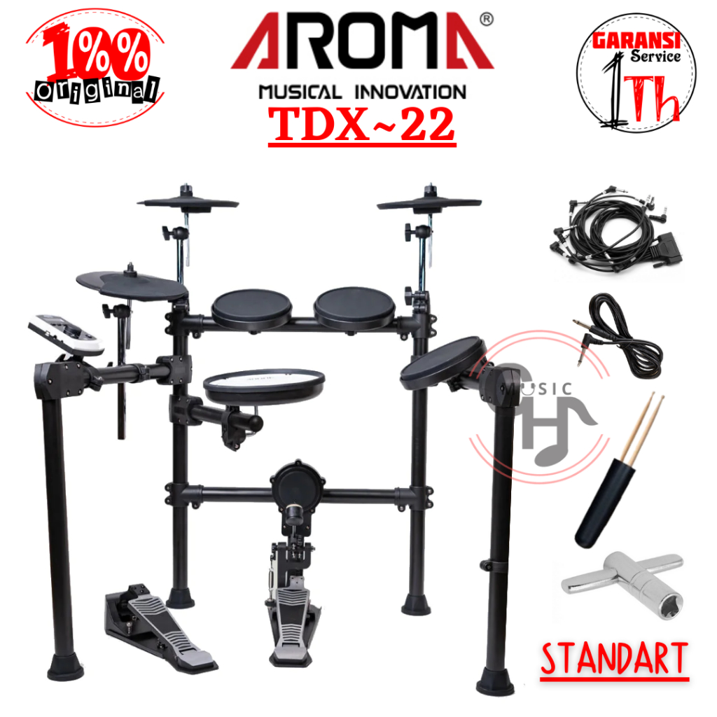 Jual Aroma TDX22 Mesh Kit Digital Electronic Drum Set Drum Elektrik