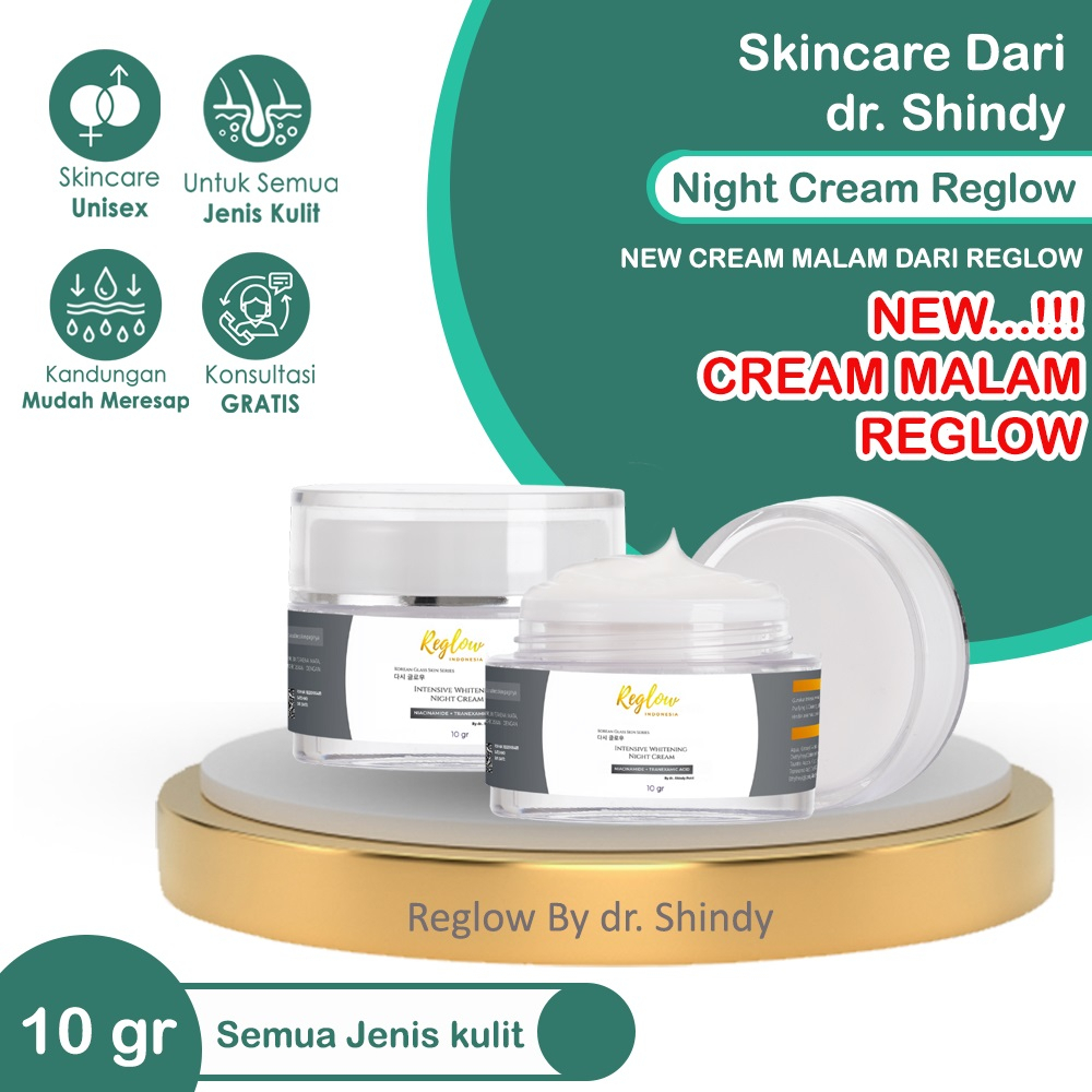 Jual Reglow Intensive Whitening Night Cream Skincare dr Sindy Original