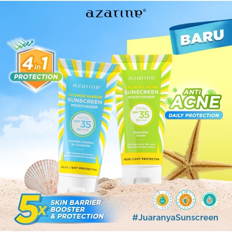 Jual AZARINE Sunscreen Moisturiser SPF35 PA+++ / Sunscren Azarine ...