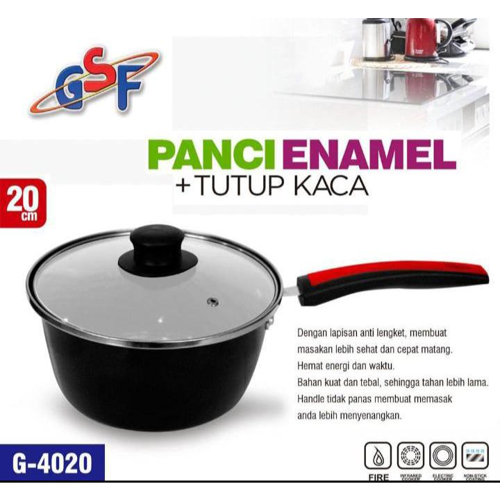 Jual Panci Kuah Gsf 4024 24cm Tutup Kaca Free Bubble Warp Shopee Indonesia