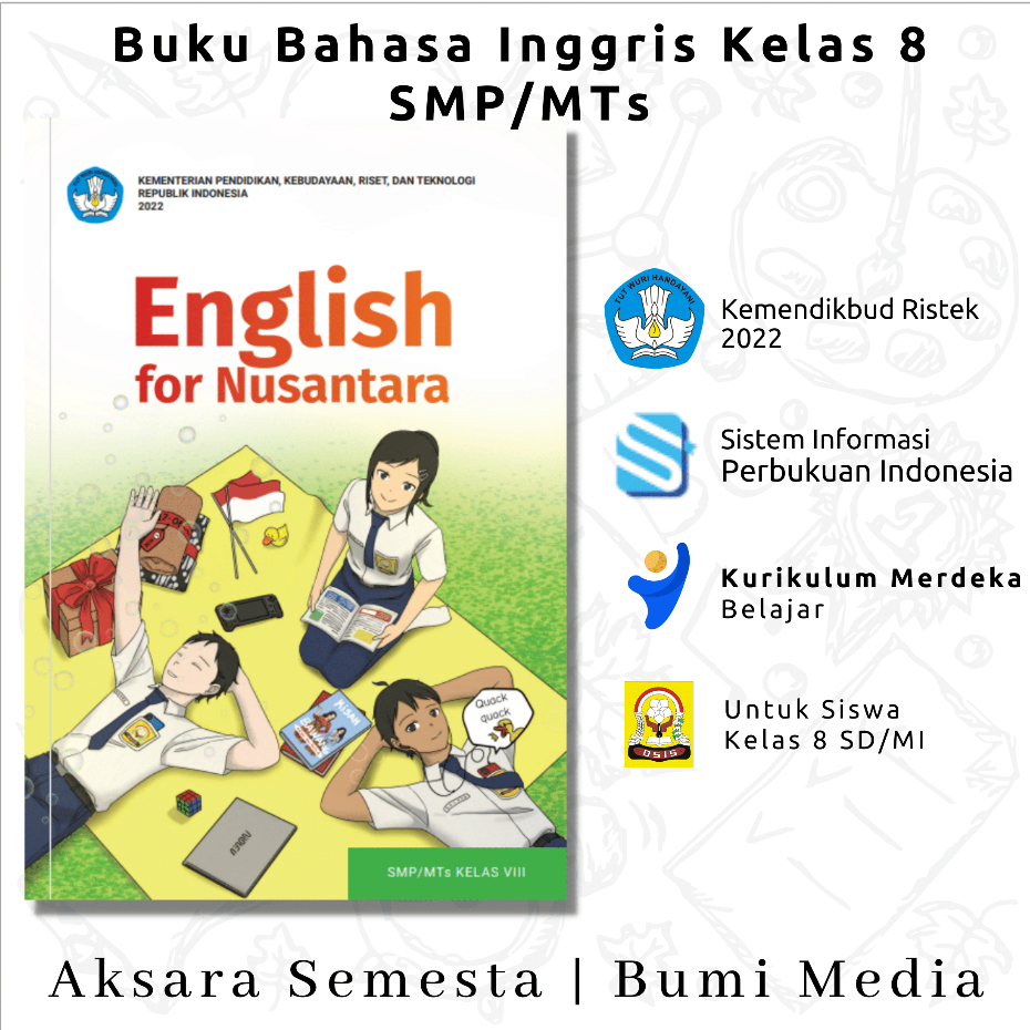 Jual Buku Bahasa Inggris Kelas 8 SMP/Mts Kurikulum Merdeka "English For ...