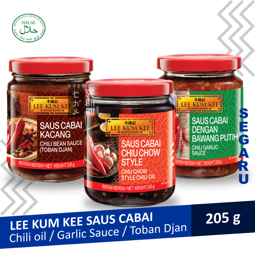 Jual LEE KUM KEE Saus Cabai Chili Oil / Garlic Sauce / Toban Djan Halal