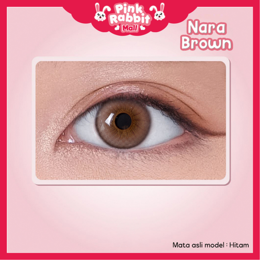 Jual COD PinkRabbit Soflens NARA BROWN BEST SELLER Lens Normal Minus ...