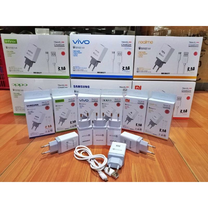 Jual Charger BRANDED 3A QUALCOMM 3.0 ZB (1box isi 10pcs) (Type-C ...