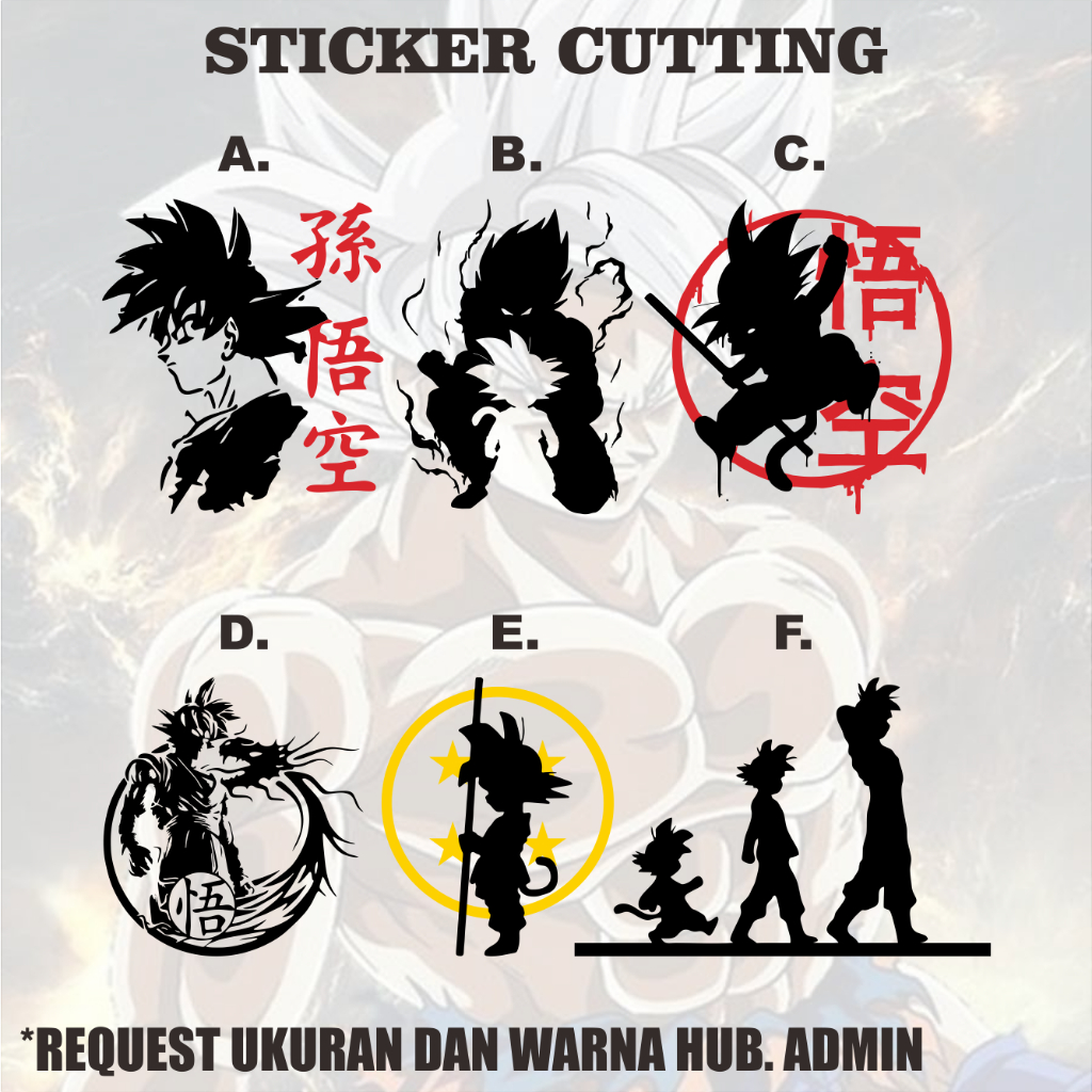 Jual Sticker Cutting Goku | Shopee Indonesia