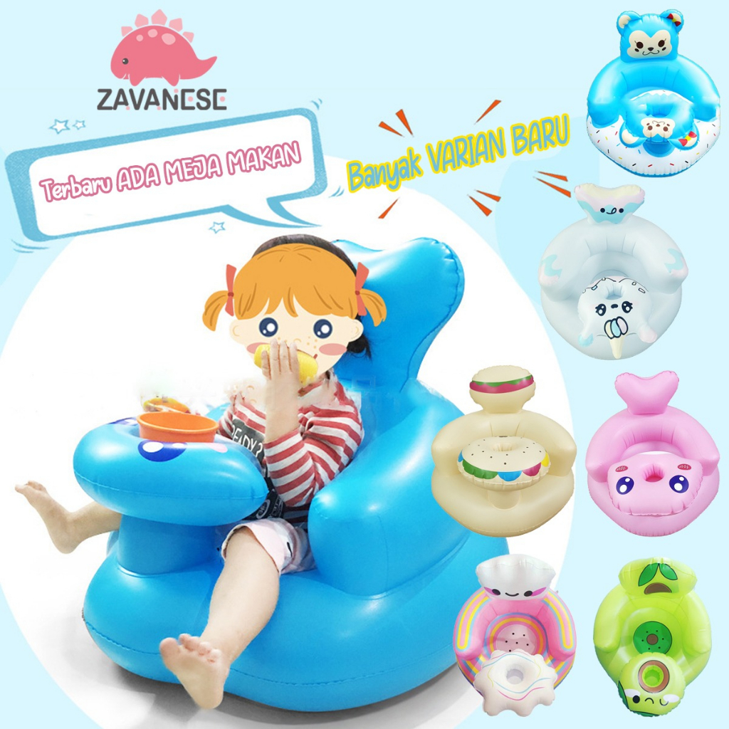 Jual *COD* Sofa Bayi Sofa Kursi Makan Bayi Tiup / Untuk Belajar Duduk Dan Makan Super Good