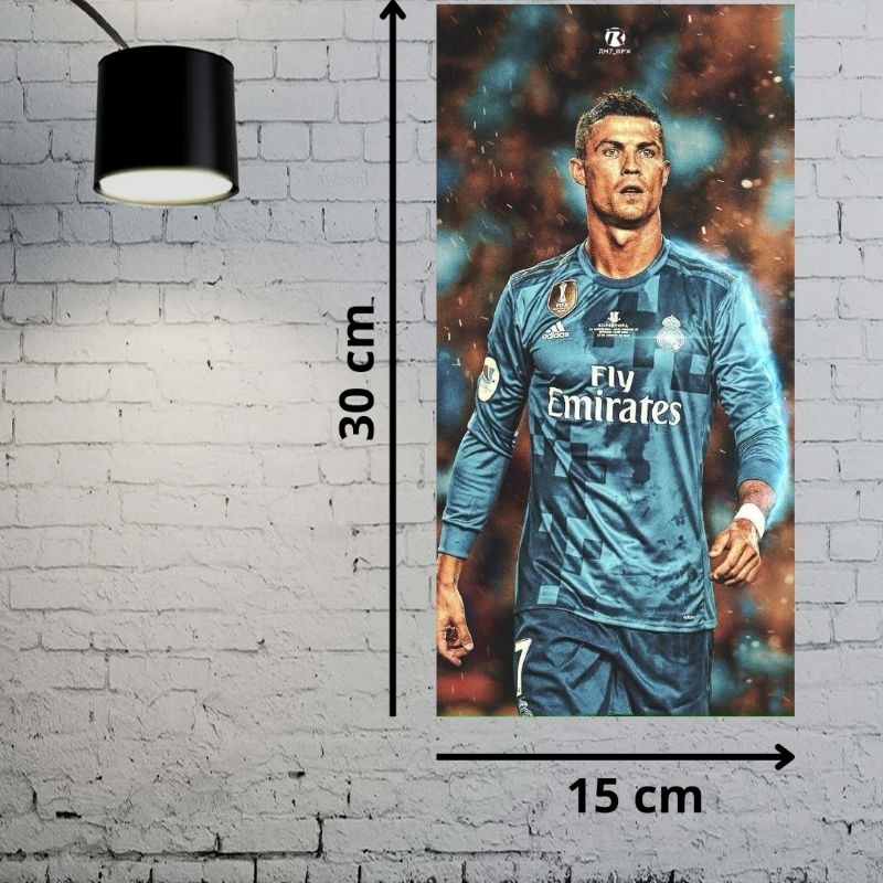 Jual Hiasan Dinding Minimalis Cristiano Ronaldo Poster Kayu Cr7 Real