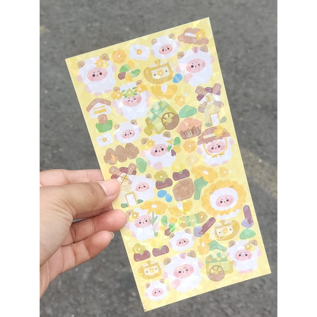 Jual Stiker Jurnal cartoon laser lucu remaja anak pompomcute 9x20 cm ...