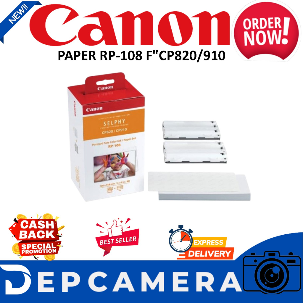 Promo Papper Canon RP-108 For Selphy Printer - Jakarta Utara