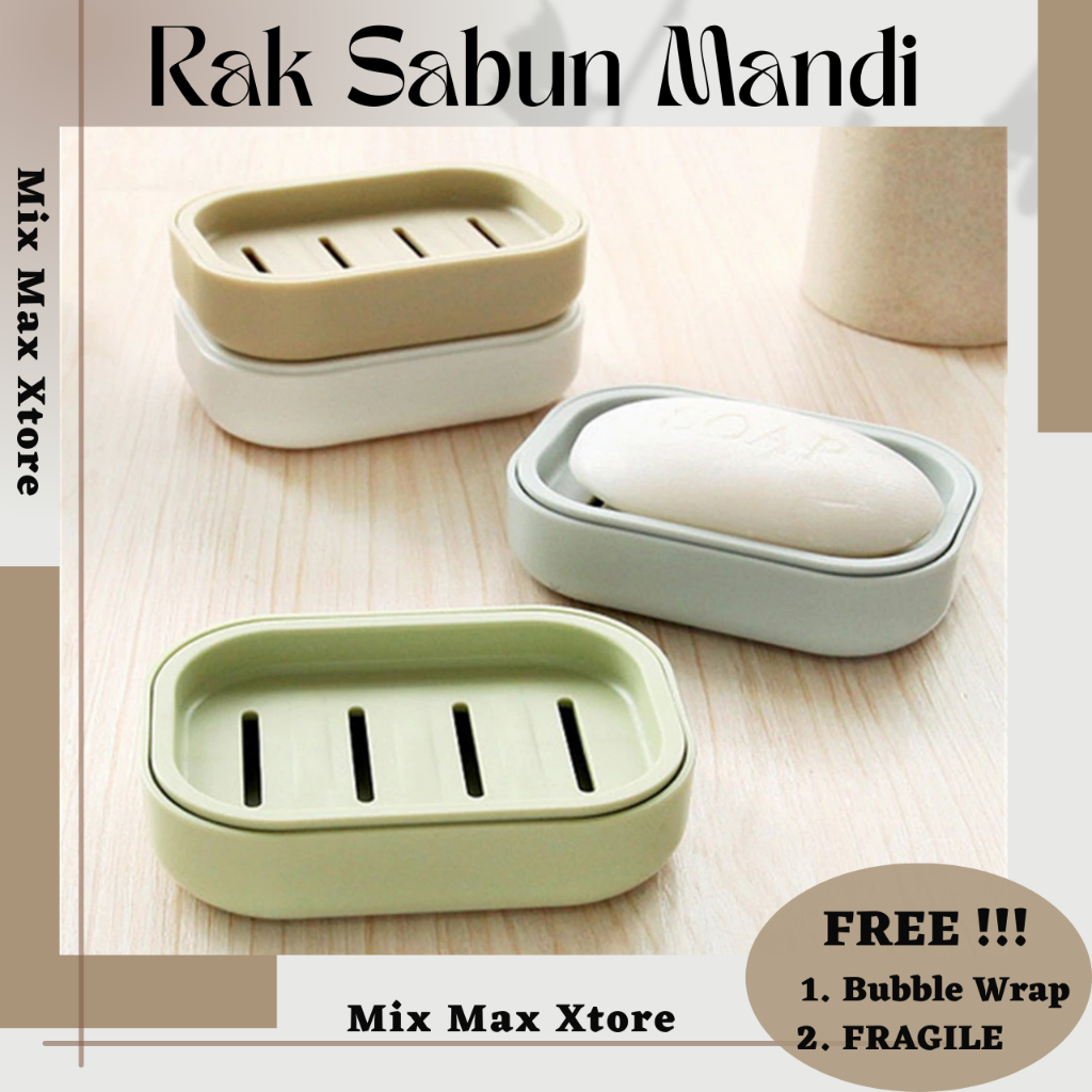 Jual Rak Sabun Mandi Lapis Container Soap Drain Box Tempat Kotak Sabun Blue Gray Shopee