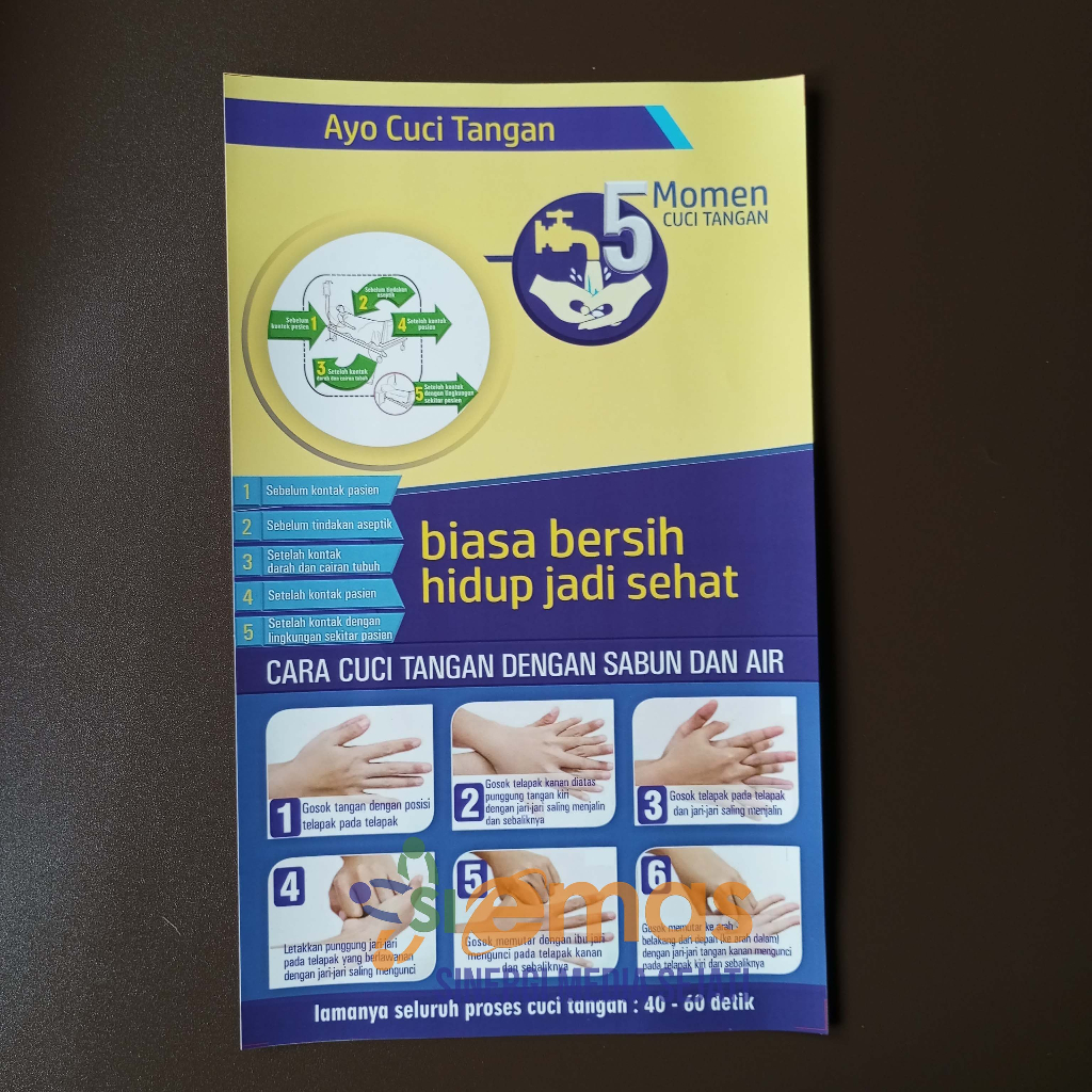 Jual Stiker 5 Momen Cuci Tangan | Sticker Ayo Cuci Tangan | Stiker Cara ...