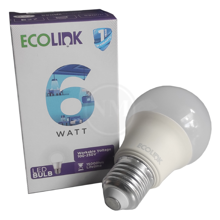 Jual Lampu Ecolink Led Bulb 6w Cool Daylight 6500k Putih Shopee Indonesia 1175