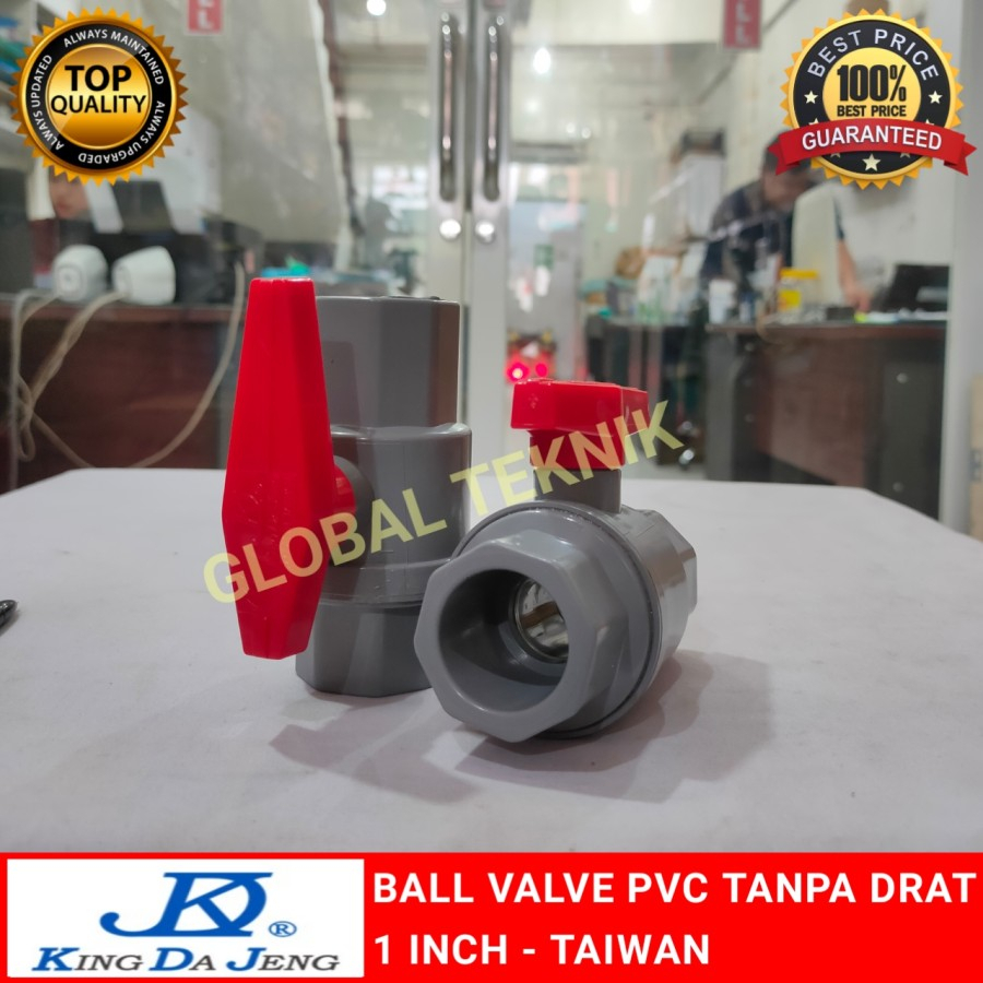 Jual Stop Kran Ball Valve Ballvalve Pvc Inch Kdj Taiwan Shopee Indonesia