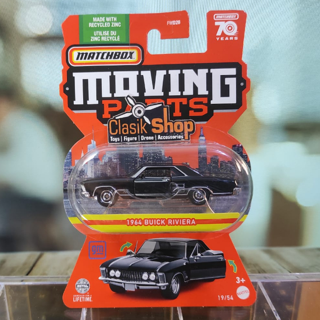 Jual MATCHBOX MOVING PARTS 1964 Buick Riviera Black Shopee Indonesia