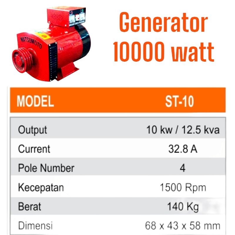 Jual generator matsumoto Generator pembangkit listrik alternator