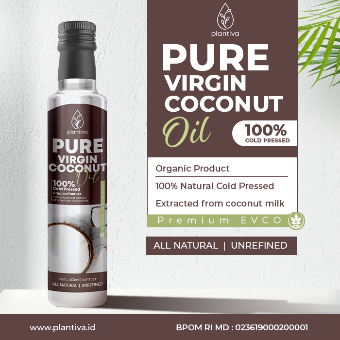 Jual PLANTIVA VCO EXTRA VIRGIN COCONUT OIL PREMIUM 500ML / EVCO COCONUT