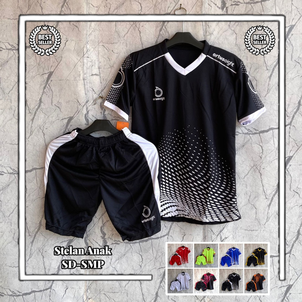 Jersey Bola Anak Anak Umur 5-15 Tahun Baju Futsal Anak SD/SMP