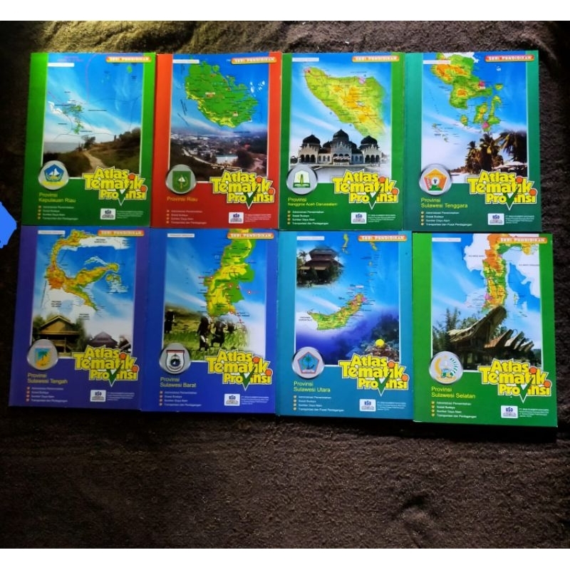 Jual ORIGINAL PETA ATLAS TEMATIK PROVINSI KEPULAUAN RIAU RIAU NANGGROE ...