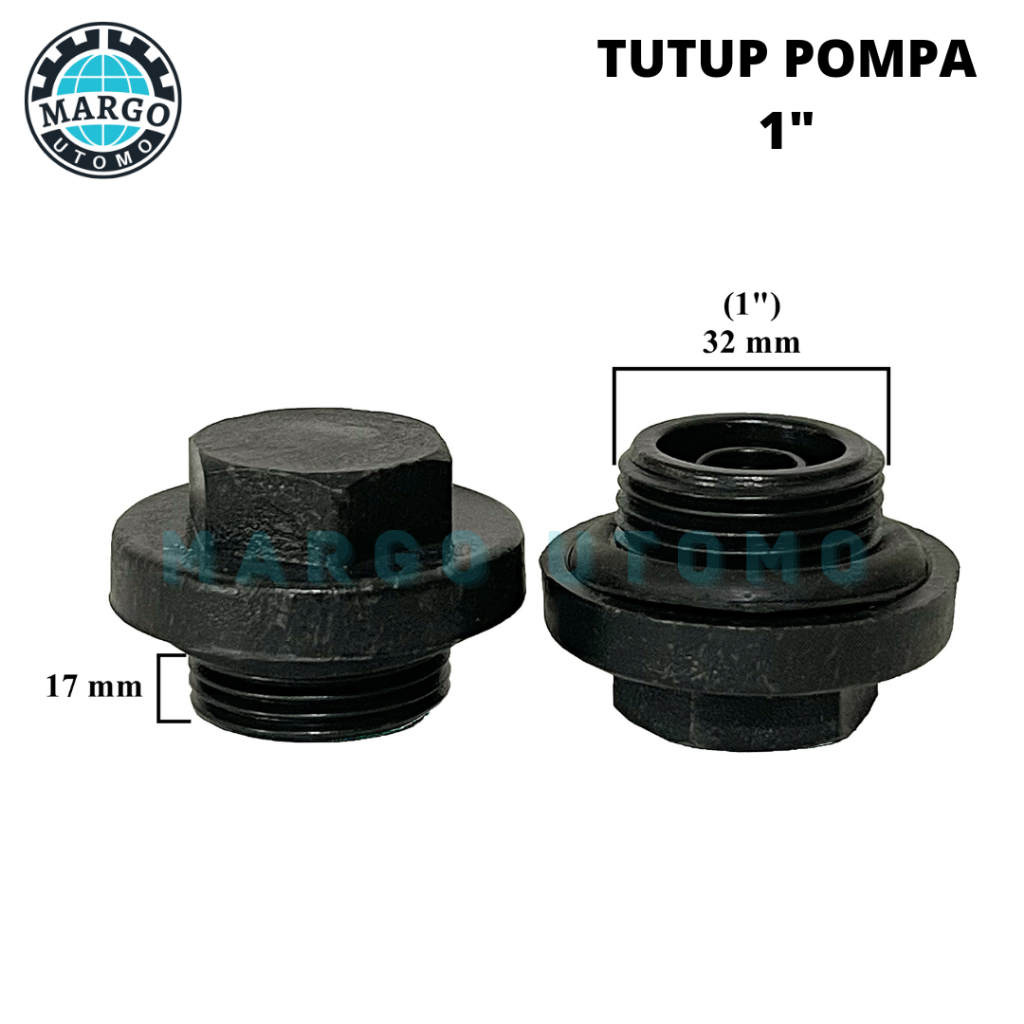 Jual Spare Part Pompa Air Tutup Klep Pompa Air PVC & Oring Plug 1 inch ...