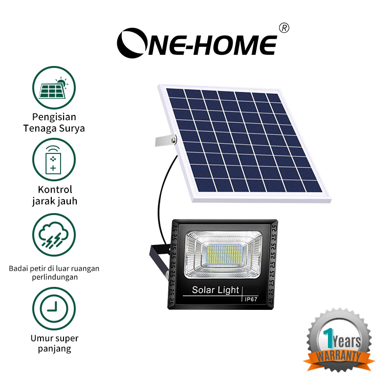 Jual One Home Lampu Sorot Solar Cell 60w 100w 200w 500w Lampu Led Tenaga Matahari Lampu Panel 