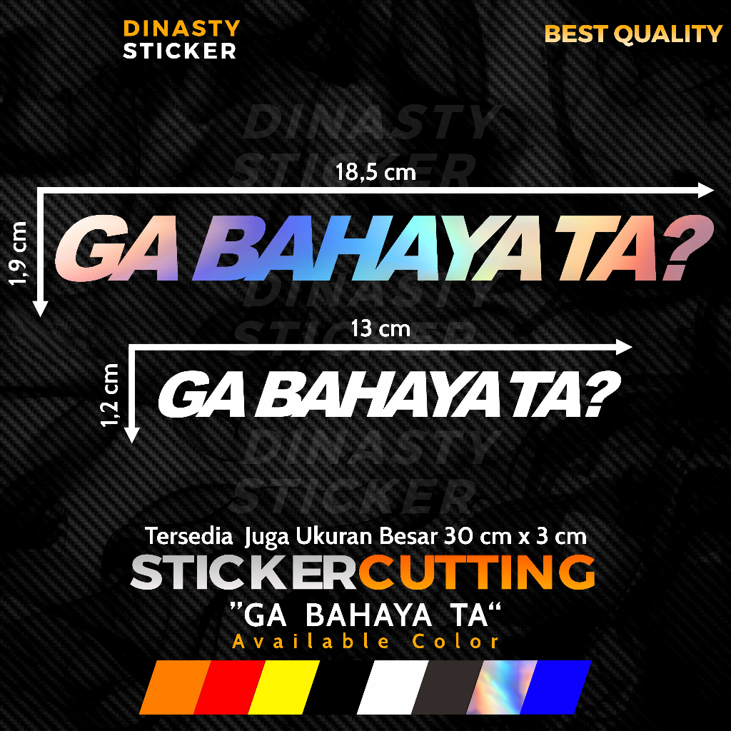 Jual STICKER STIKER CUTTING VIRAL GA BAHAYA TA? | Shopee Indonesia