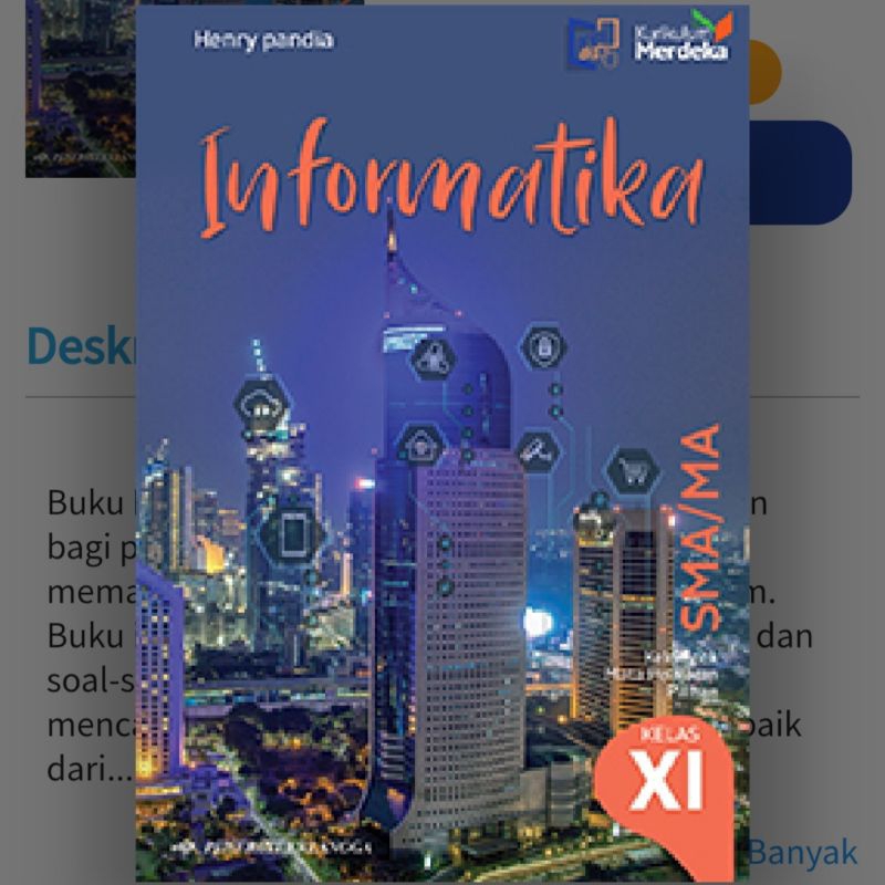 Jual Informatika SMA Kelas 11 - Kurikulum Merdeka - Buku Erlangga ...