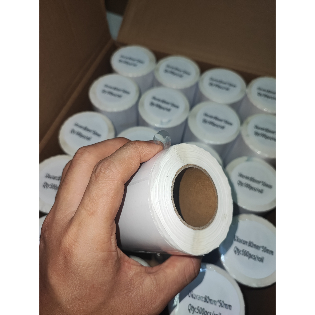 Jual PROMO 1 BOX, Stiker Label Barcode Thermal [80 x 50] Label Barcode ...