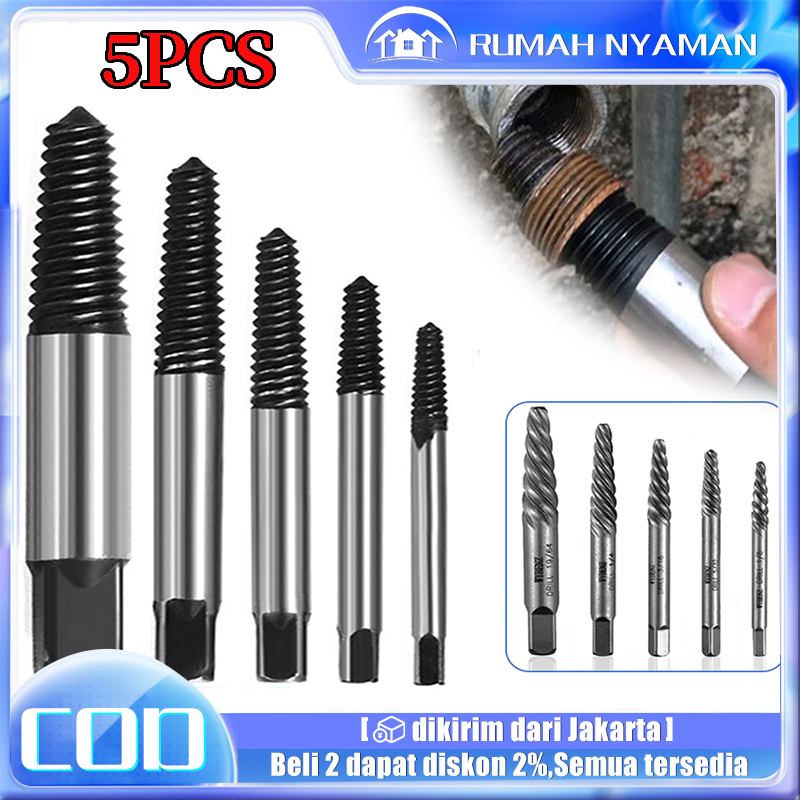 Jual Tab Balik Pcs Screw Extractor Set Pembuka Baut Patah Shopee