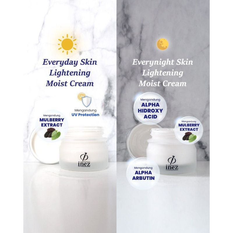 Jual Wawa INEZ EVERYDAY & EVERYNIGHT SKIN LIGHTENING MOIST CREAM