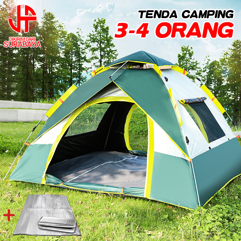 Jual Tenda Camping Kemah Kapasitas Hijau 4 6 Orang Tenda Otomatis Outdoor And Indoor Tenda Gunung 8942