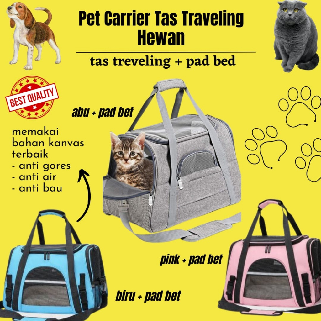Jual Pet Carrier Tas Traveling Hewan Tas Travel Anjing Kucing Dan Hewan